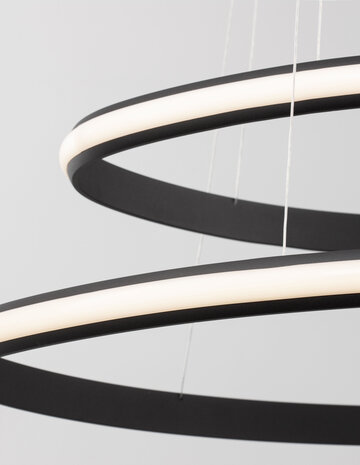 Hanglamp Aries 59cm Zwart 3000K Dimbaar