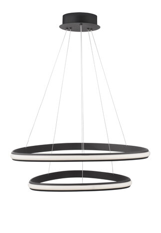 Hanglamp Aries 59cm Zwart 3000K Dimbaar