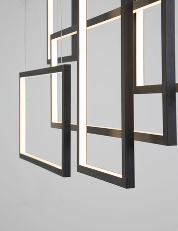 Hanglamp Cornice Zwart 3000K Dimbaar