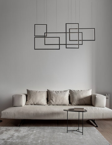 Hanglamp Cornice Zwart 3000K Dimbaar