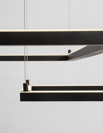 Hanglamp Eterna 100x100cm Zwart 3000K Dimbaar