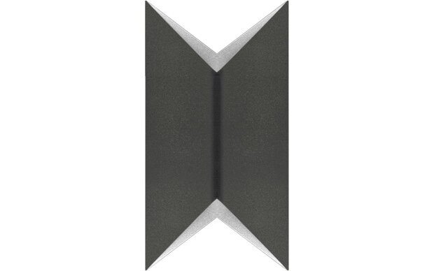 Wandlamp Crown Zwart/Zilvergrijs