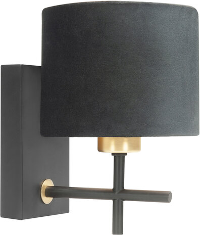 Wandlamp Torcia Zwart/Goud