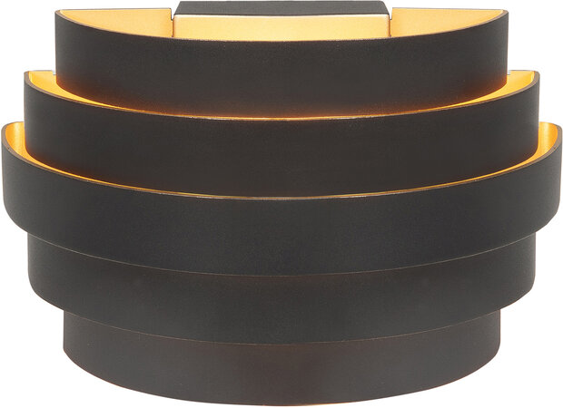 Wandlamp Scudo S Zwart/Goud
