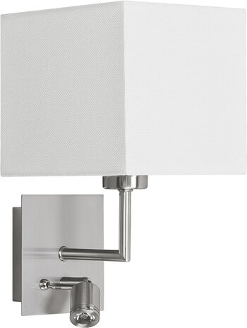 Wandlamp Hotel Staal/Wit