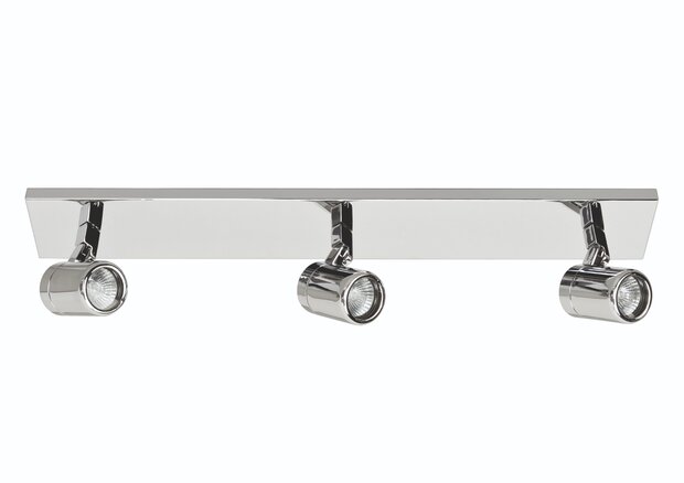 Opbouwspot IP44 Rain 3 Recht Chroom