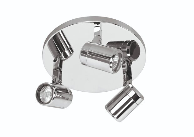 Opbouwspot IP44 Rain 3 Rond Chroom
