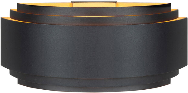 Wandlamp Elena Zwart/Goud