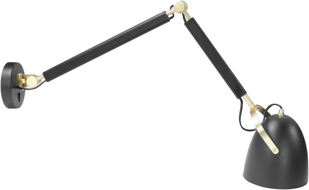 Wandlamp Cupra Zwart/Goud