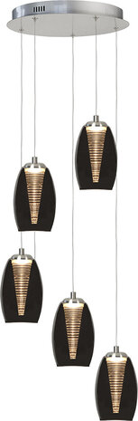 Hanglamp Nebula 5 Rond Smoke