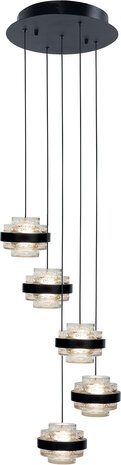 Hanglamp Dynasty 5 Rond Helder