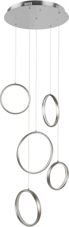 Hanglamp Olympia 5 Rond Staal