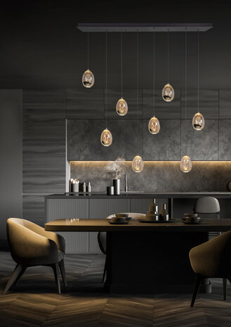 Hanglamp Golden Egg 8 Recht
