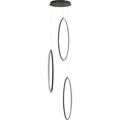 Hanglamp Olympia 3 Rond Zwart