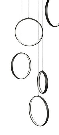Hanglamp Olympia 8 Rond Zwart