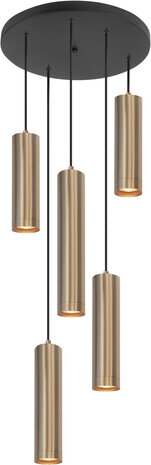 Hanglamp Perugia 5 Rond Goud