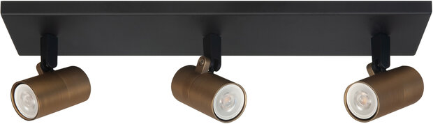 Opbouwspot Piccolo 3 Recht Goud