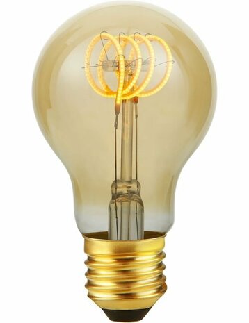 LED E27 A60 Amber Curled 4 Watt Dimbaar
