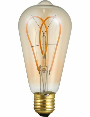 LED E27 ST64 DL Amber 5 Watt Dimbaar