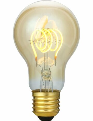 LED E27 A60 Amber Curled 5 Watt 3 Staps Dimbaar