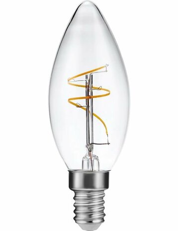 LED E14 Slim Kaars Helder Curled 1,5 Watt Dimbaar