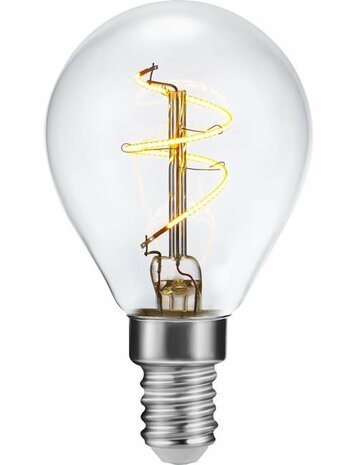 LED E14 Slim Kogel G45 Helder Curled 3,2 Watt Dimbaar