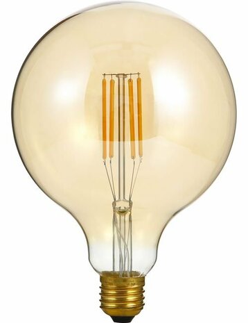 LED E27 G125 Amber 7 Watt Dimbaar