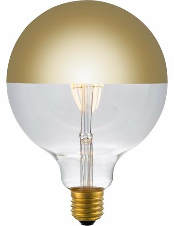 LED E27 G125 Kopspiegel Goud 6,5 Watt Dimbaar