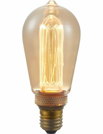 LED E27 Vintage ST64 Amber 3,5 Watt Dimbaar