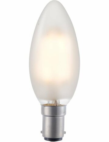 LED BA15D Kaars Frosted 4 Watt Dimbaar