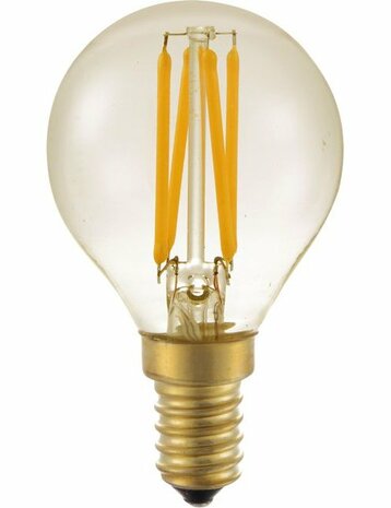 LED E14 Kogel G45 Amber 4 Watt Dimbaar