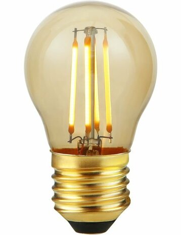 LED E27 Kogel G45 Amber 4 Watt Dimbaar