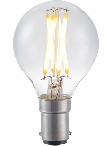 LED BA15D Kogel G45 Helder 4 Watt Dimbaar