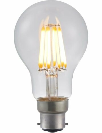 LED BA22D A60 Helder 6,5 Watt Dimbaar