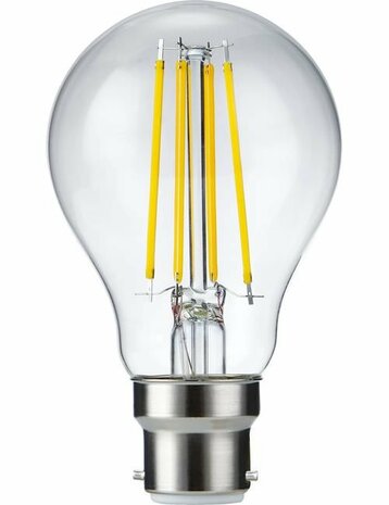 LED BA22D A60 Helder 8 Watt Dimbaar