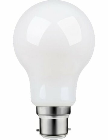 LED BA22D A60 Milky Mat 8 Watt Dimbaar