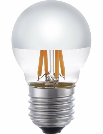 LED E27 G45 Kopspiegel Zilver 4 Watt Dimbaar