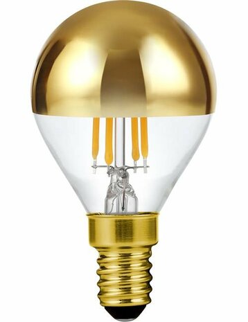 LED E14 G45 Kopspiegel Goud 4 Watt Dimbaar