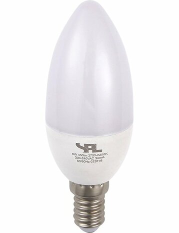 LED E14 Kaars Opaal 4 Watt Dim to Warm