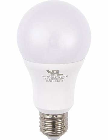 LED E27 A65 Opaal 14 Watt Dim to Warm
