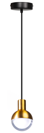 Hanglamp Drop 1 Zwart/Messing