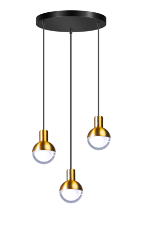 Hanglamp Drop 3 Zwart/Messing