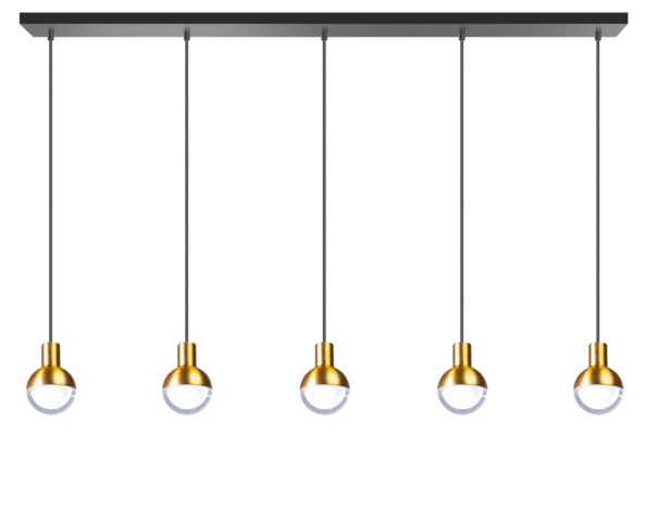 Hanglamp Drop 5 Zwart/Messing