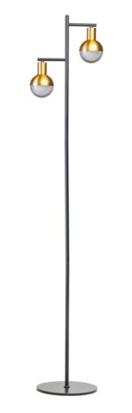 Vloerlamp Drop 2 Zwart/Messing