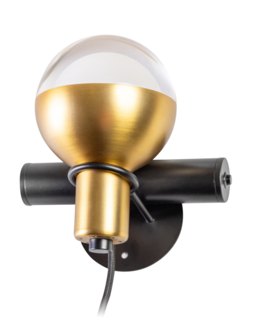 Tafellamp/Wandlamp Drop Zwart/Messing