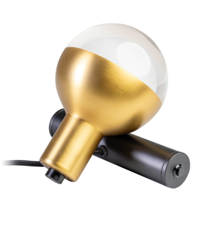 Tafellamp/Wandlamp Drop Zwart/Messing