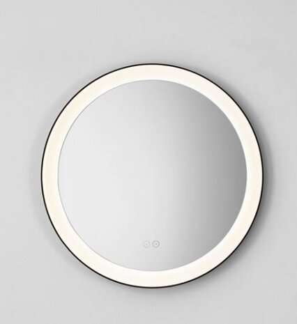 Badkamerspiegel Ural Zwart 60cm Rond anti-condens