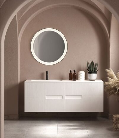 Badkamerspiegel Ural Zwart 60cm Rond anti-condens
