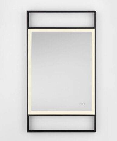 Badkamerspiegel Doul Zwart 60x106cm anti-condens