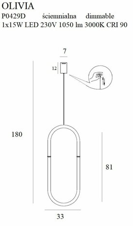 Hanglamp Olivia Goud